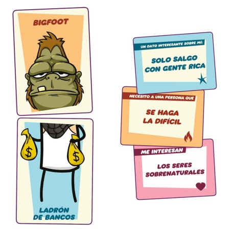Imagen de los componentes del juego de cartas master dater comprar master dater