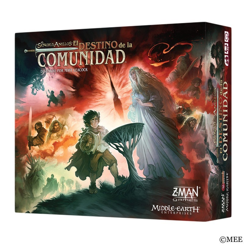 Imagen de la portada del juego de mesa el señor de los anillos el destino de la comunidad comprar