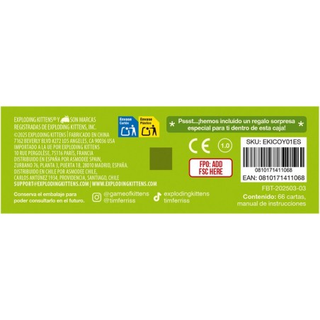 Image of the manufacturer information for the Coyote card game – Buy Coyote