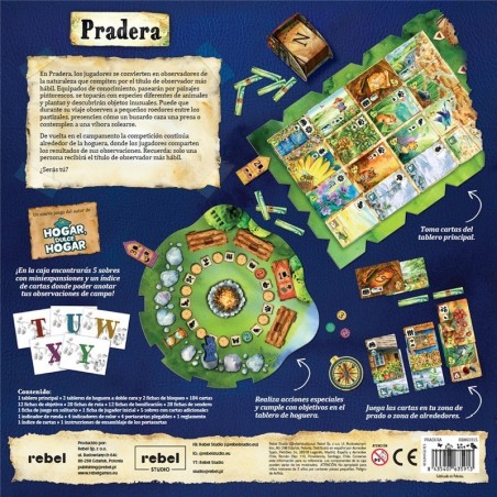 Prärie-Brettspiel-Naturstrategie und Karten