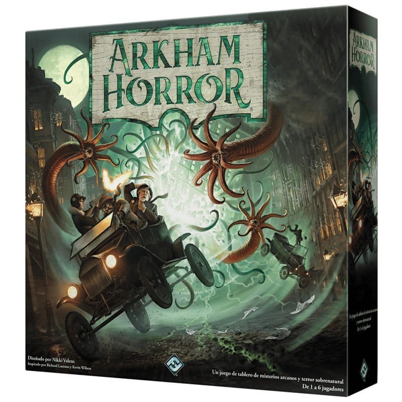 Imagen de la portada del juego cooperativo Arkham horror 3 edición comprar arkham horror juego de mesa