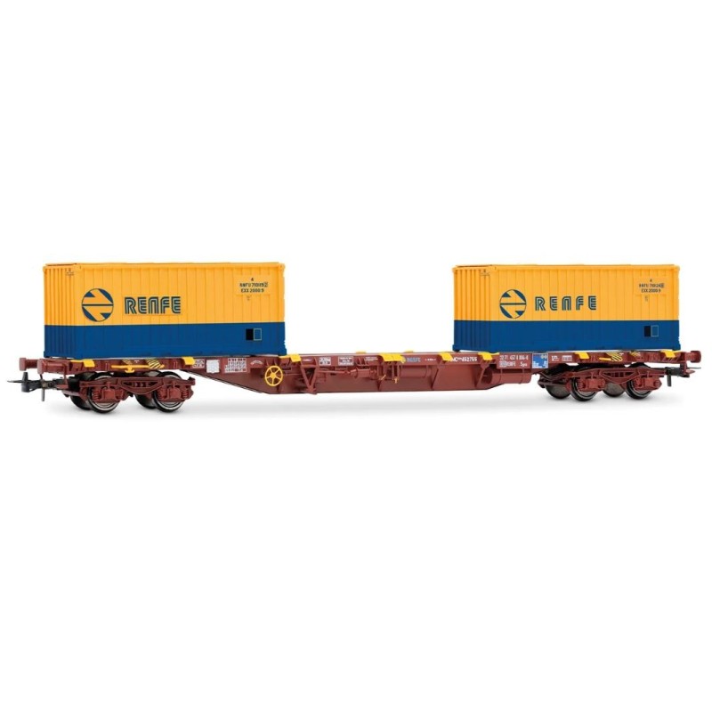 MMC3 vierachsiger Containerwagen. RENFE.