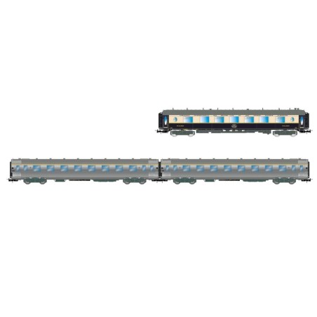 Ensemble de 3 voitures « Sud Express ». SNCF.