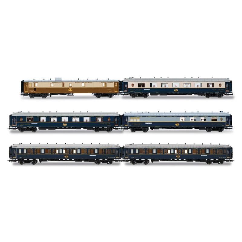 Ensemble de 6 voitures « 50 ans de nostalgie pour l’Orient-Express d’Istanbul ». Intraflug/CIWL.