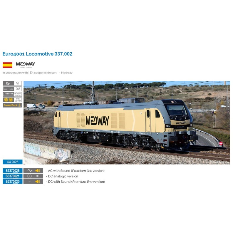 Locomotive 337.002, Medway. Version premium.