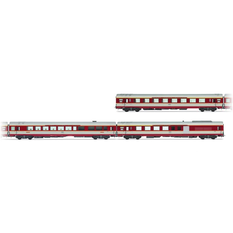 Set de 3 coches "Le Capitole" 1985. SNCF. Sonido.