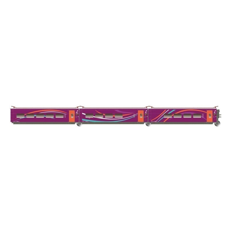 Conjunto de 3 carruagens de comboio de alta velocidade "AVLO". RENFE | Acertou na caixa.