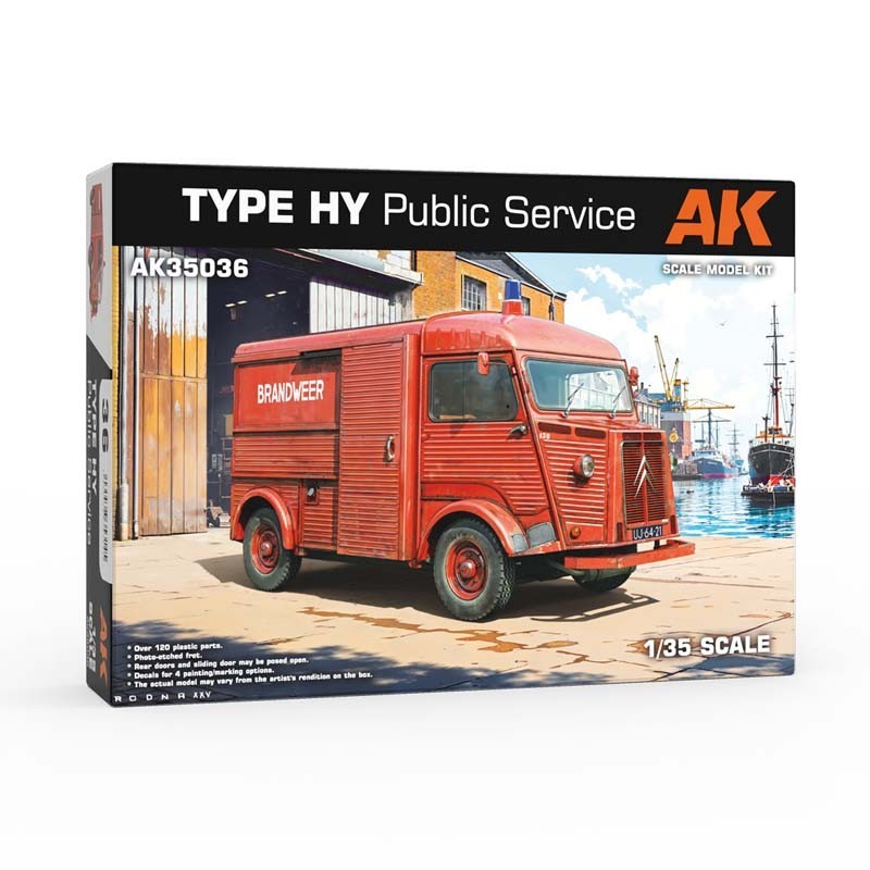 Fourgon de type H, service public.