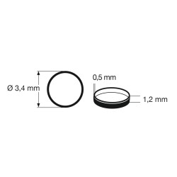 Aros de adherencia. 3,4 mm (x10).