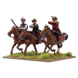 A cavalaria recrutada polaco-lituana com mosquetes.