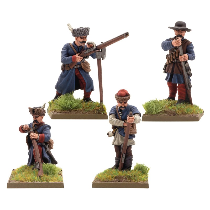 Polish-Lithuanian Commonwealth later infantry with muskets reloading.