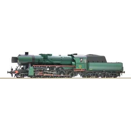 Steam locomotive 26.084, SNCB. Sound.