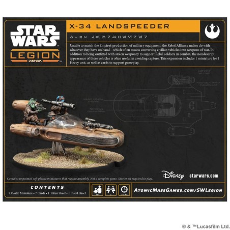 Star Wars Legion: X-34 Landspeeder | Expansión de miniaturas