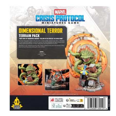 Image of the box of the Dimensional Terror Terrain Pack for Marvel Crisis Protocol – Buy miniatures games