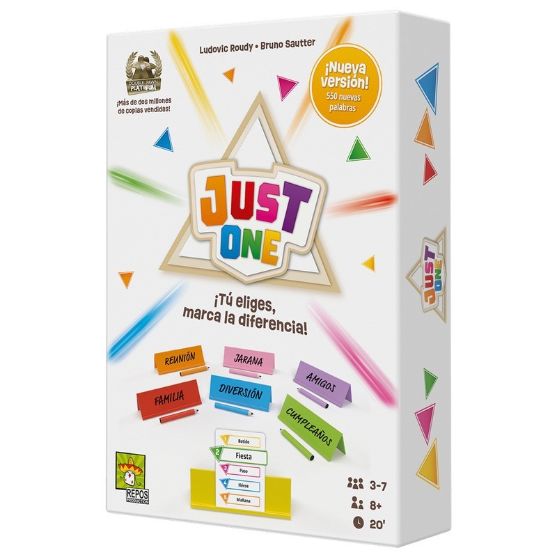 Caja del juego de mesa cooperativo just one de Asmodee.
