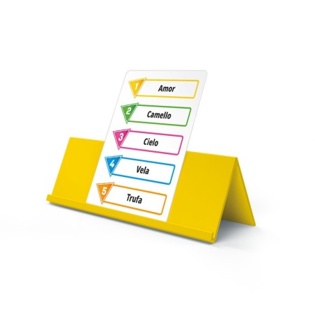 Components of the cooperative word game Just One by Asmodee.