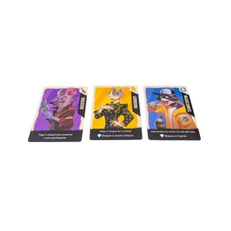 Cards of the hidden roles card game Coup: 10th Anniversary Edition by Zacatrus.
