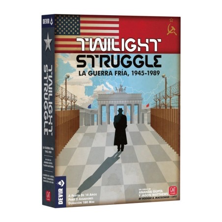 caja del juego de mesa de dos jugadores twilight struggle de devir