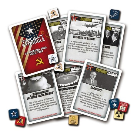 Cards of the Twilight Struggle two-player board game by Devir.