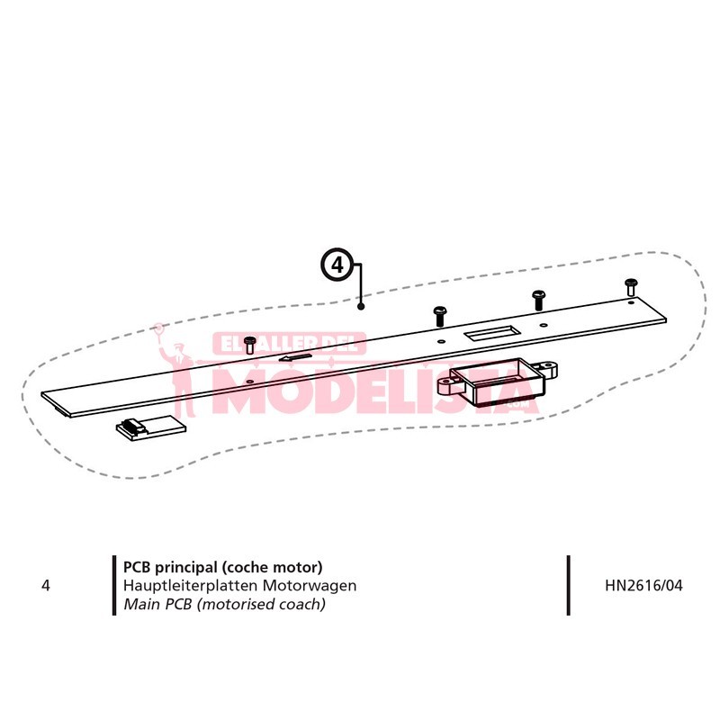 PCB principale (automotore).