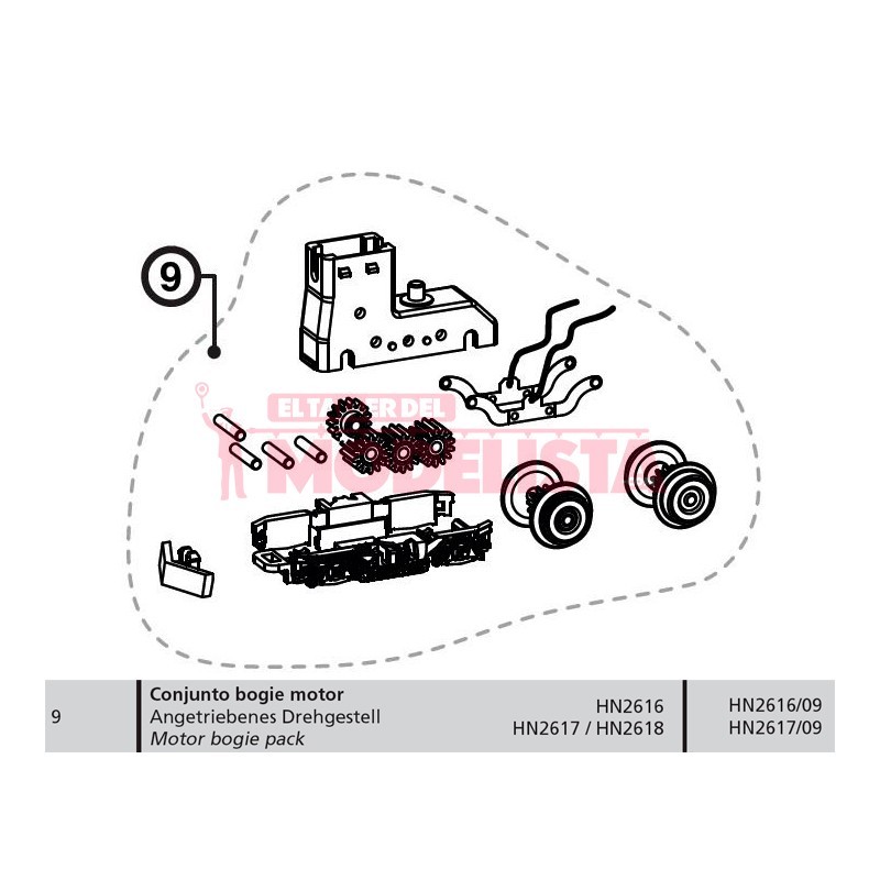 Motor bogie pack.