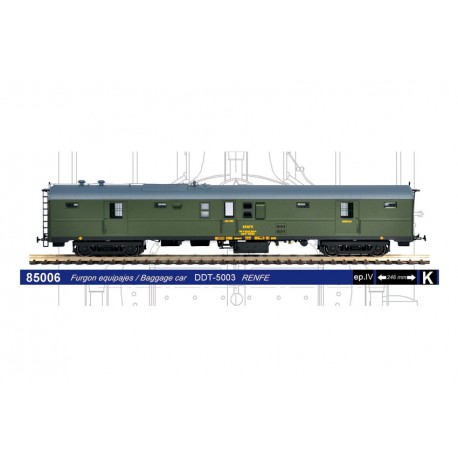 Luggage wagon DDT-5003 w/ boiler, RENFE. MABAR 85006