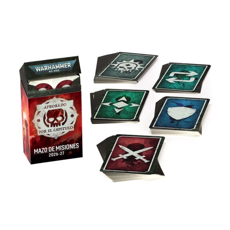 Warhammer 40,000: Chapter Approved Mission Deck 2026-27. Spanish.