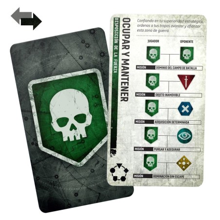 Warhammer 40.000: Baralho de Missões Aprovado pelo Capítulo 26-27 espanhol.