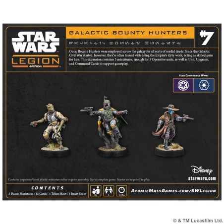 juego de miniaturas star wars legion cazarrecompensas galácticos de atomic mass games - comprar