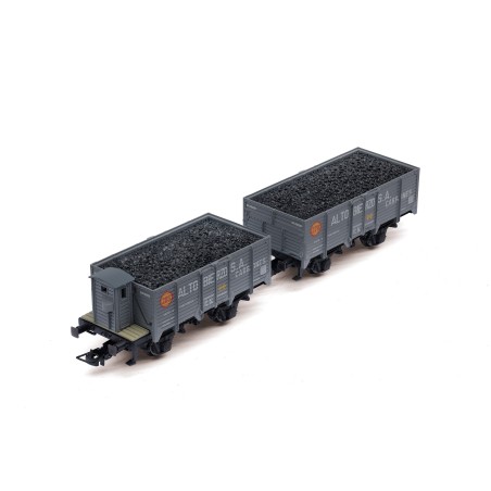 Set of 2 "Alto Bierzo S.A." Open Wagons. RENFE.