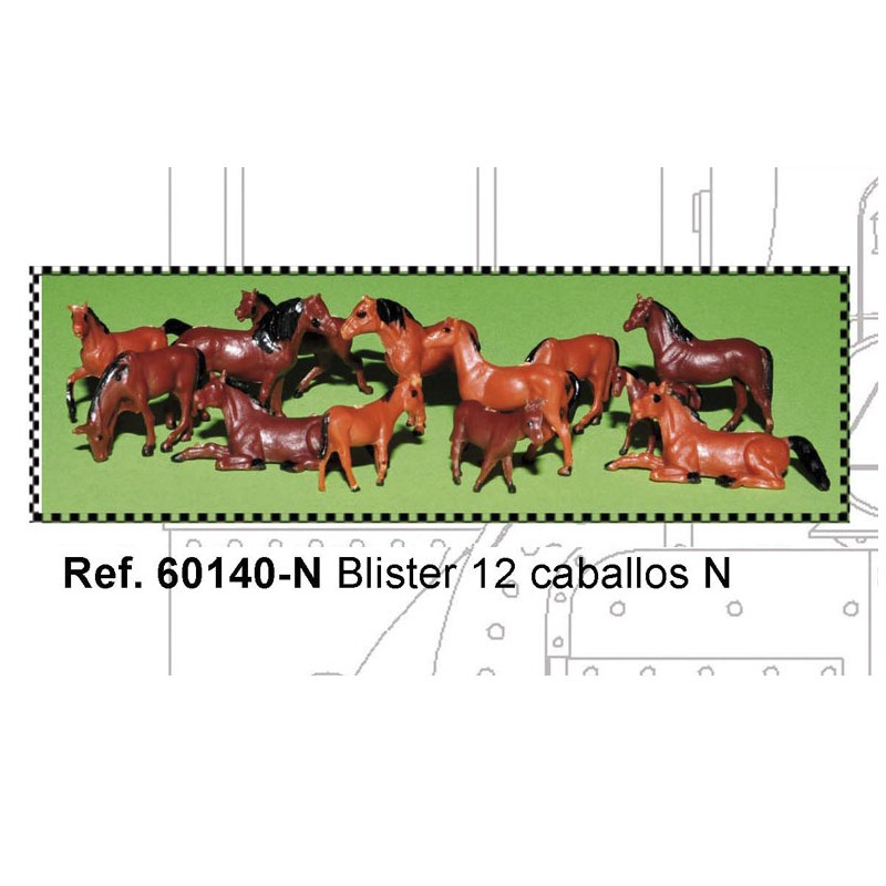 Blister de 12 caballos. MABAR 60140-N