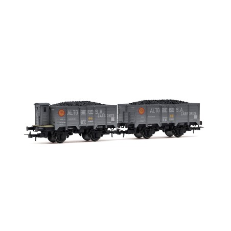 Set of 2 "Alto Bierzo S.A." Open Wagons. RENFE.