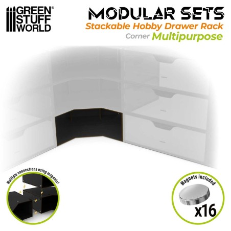 Empty Stackable hobby corner module - Black.