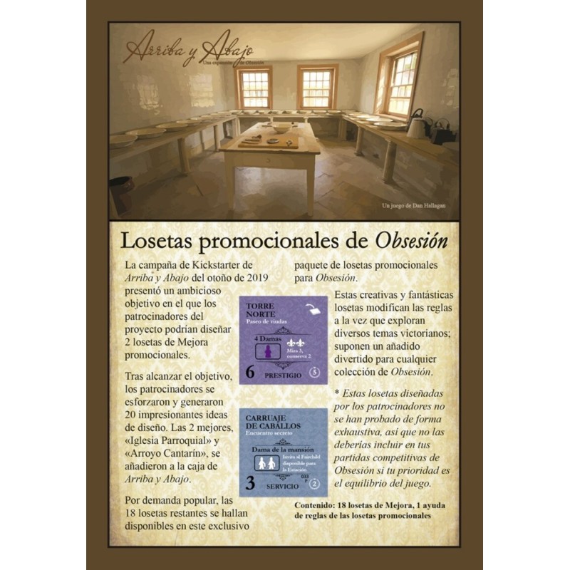 Expansión del juego de mesa estrategico victoriano obsesion losetas promocionales de maldito games - comprar