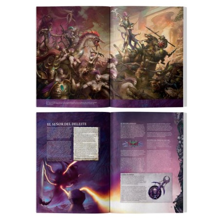 Tomo de batalha dos Hedonitas de Slaanesh. espanhol.