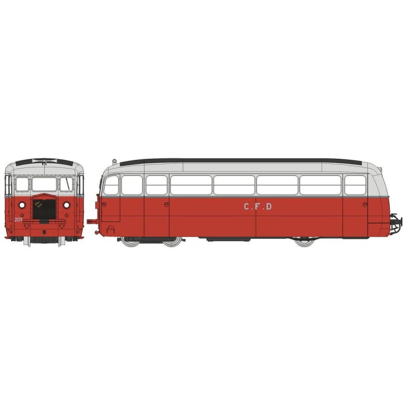 CFD De Dion Type ND, Railways railcar. SNCF.