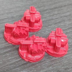 Catan : Villes - Rouge. (x4).