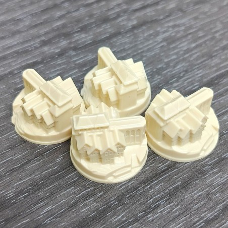 Catan : Villes - Blanc. (x4).