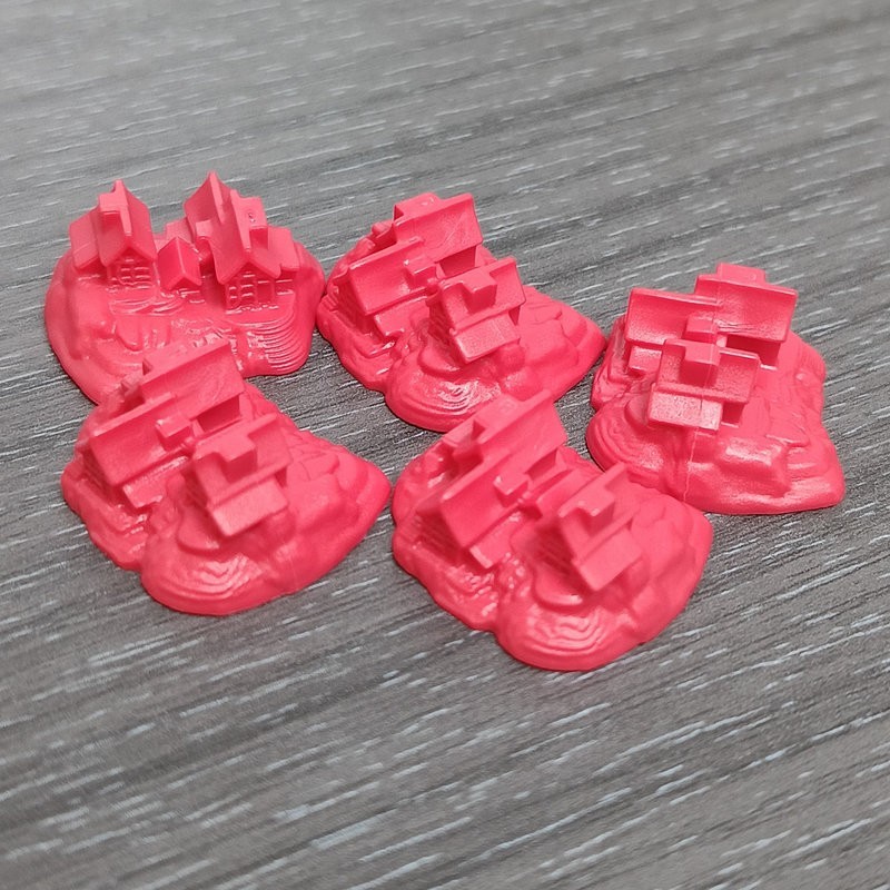 Catan: Settlements - Red (x5).