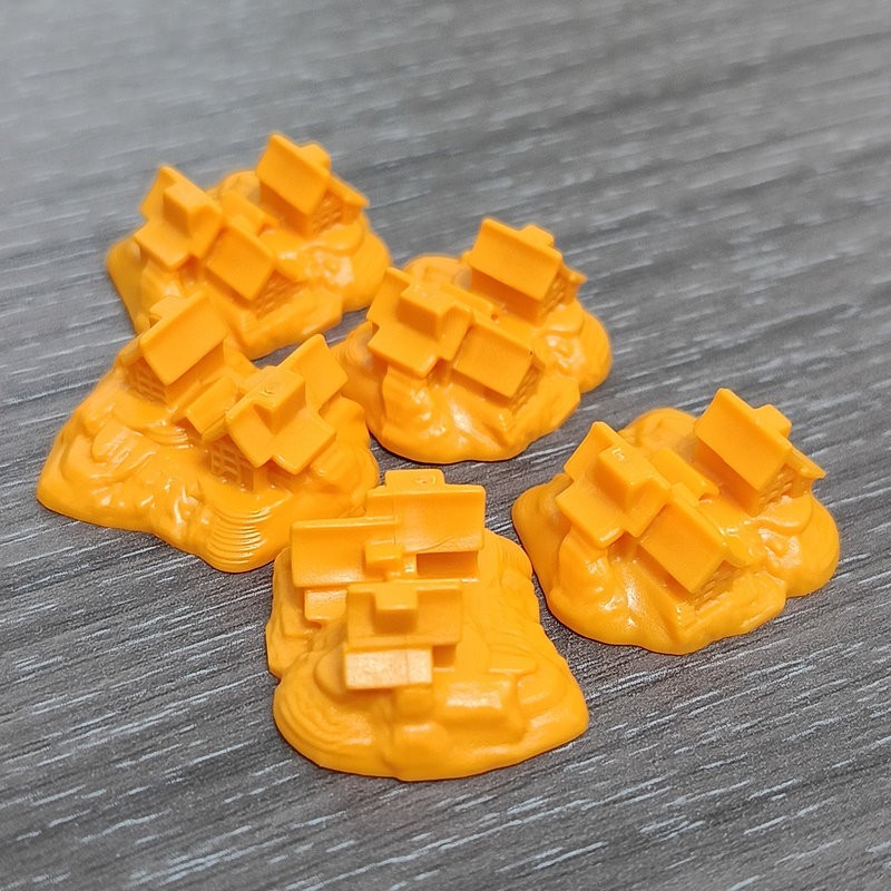 Catan: Settlements - Yellow (x5).