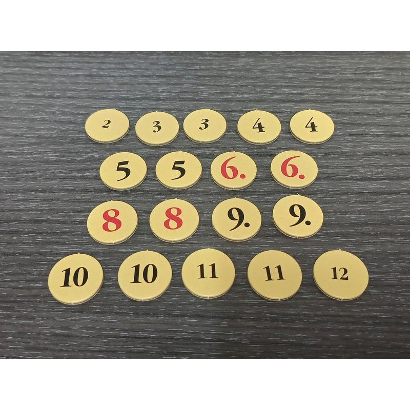 Catan: Fichas Numeradas (x18).