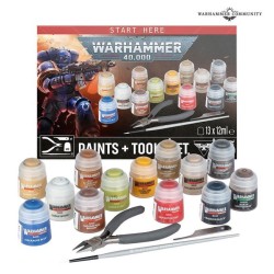 Warhammer 40k.: Paints + Tools Set.