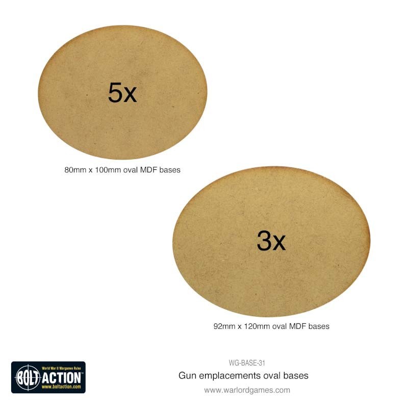 Oval bases (x8).