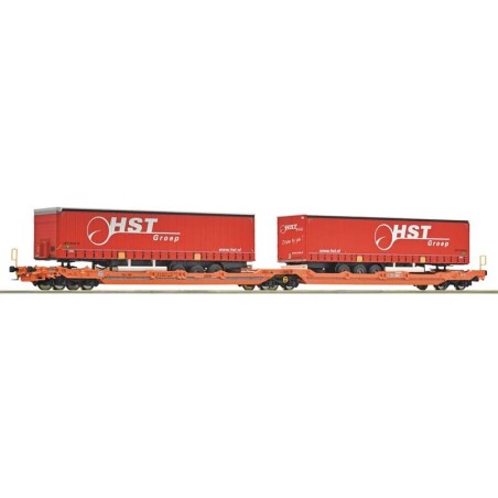 Articulated double-pocket wagon T3000e, Wascosa.