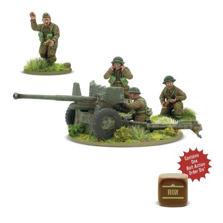British 6-pounder anti-tank gun.