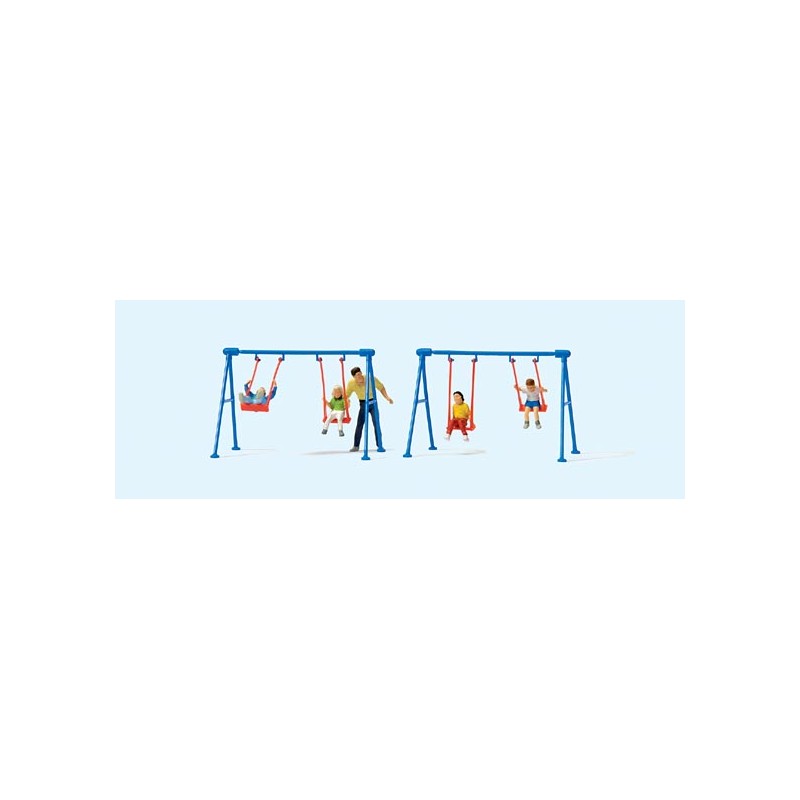 Children on the swings. PREISER 10630