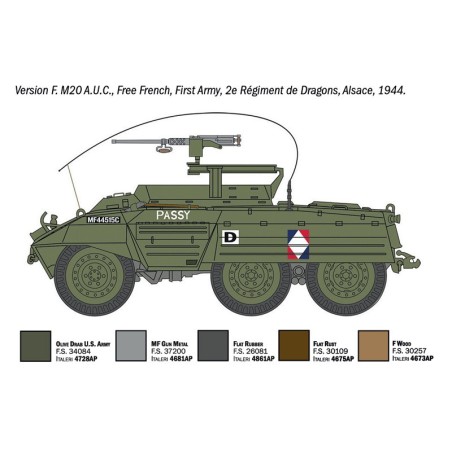 M8 Greyhound et véhicule utilitaire blindé M20