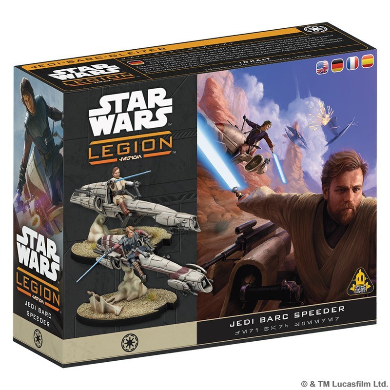 juego de miniaturas star wars legión jedi barc speeder de atomic mass games - comprar