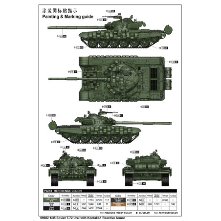 Soviet T-72 Ural with Kontakt-1 Reactive Armor.