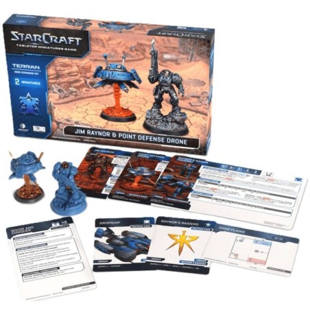 juego de miniaturas starcraft jim raynor & point defense drone de archon studio - comprar